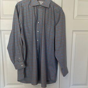 Paul Fredrick Men's Blue & Red Checkered Shirt 17.5 - 34
Non-Iron Two-Ply Cotton